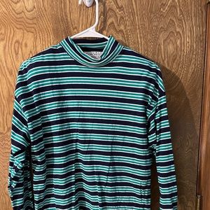 Vintage striped mock neck